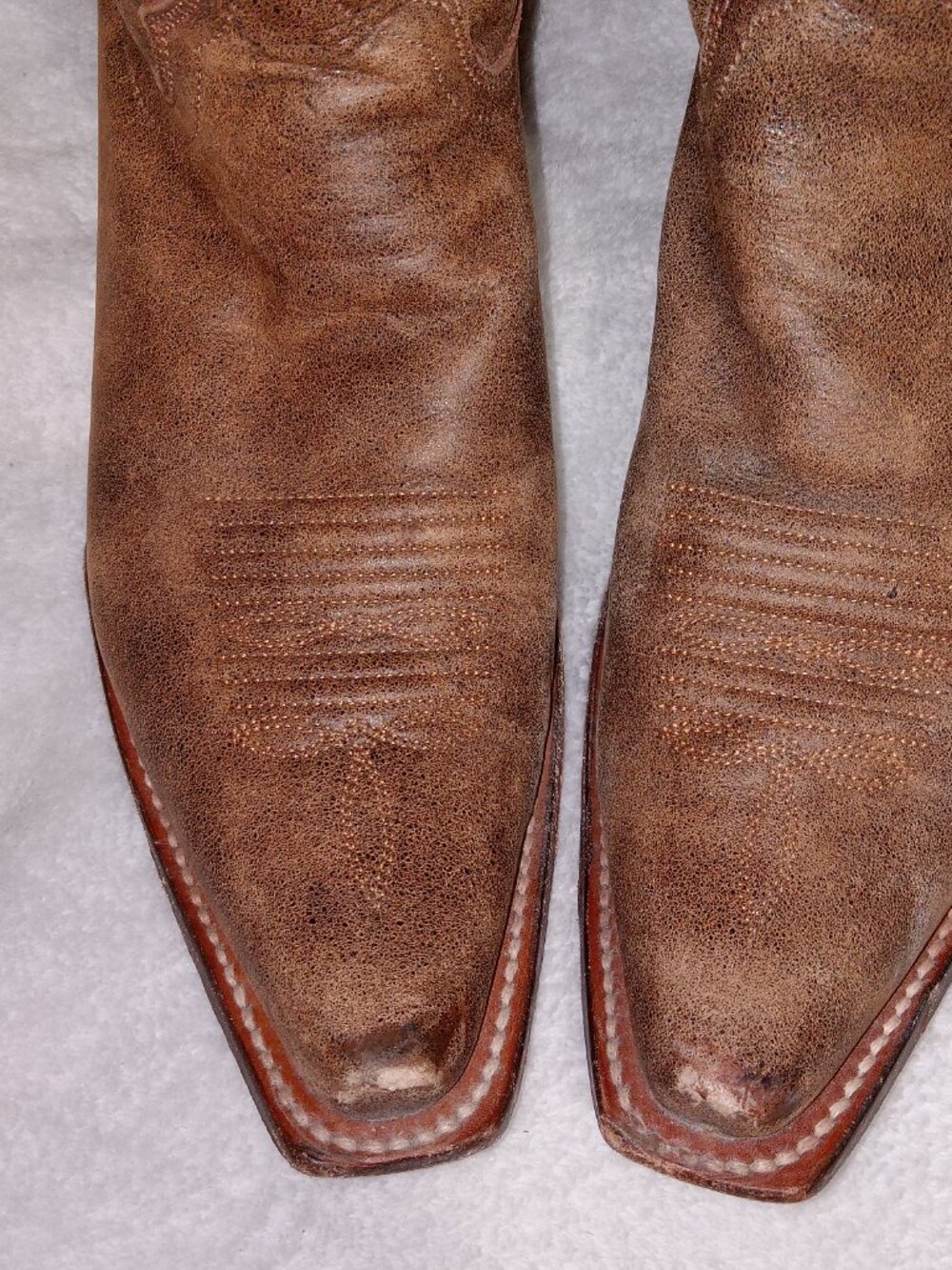 Corral Boots Mens 11M Distressed Brown Leather Cowboy Western Snip Toe Handcraft - Picture 7 of 15